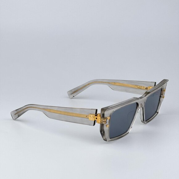 Balmain B-VI BPS-121B-54 Women BRAND NEW Sunglasses Titanium Gold Grey Cat Eye main image 13